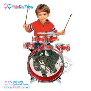 กลองชุด 5 ชิ้นสำหรับเด็ก Big Band สีแดง - Phinkidtoys พินคิดทอยส์ ขาย  ของเล่นเด็ก ของเล่นเสริมพัฒนาการเด็ก แป้งโดว์ รถหัดเดิน ของเล่นไม้ คุณภาพดี  ราคาถูก